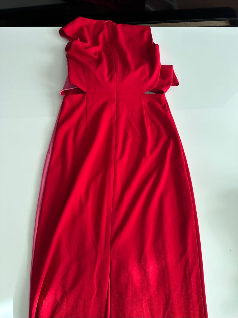 Two-Tone Pink & Red Bow-Front Maxi Dress - Picture 12 of 15